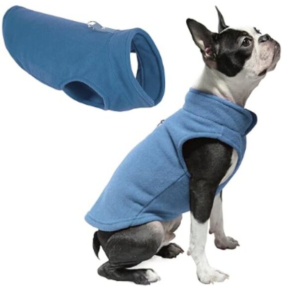 Gooby Fleece Vest, Small Dog Pullover Fleece Jacket with Leash Ring - Picture 1 of 7